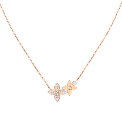 [⭐Sparkve]STAR BLOSSOM NECKLACE PINK GOLD DIAMONDS