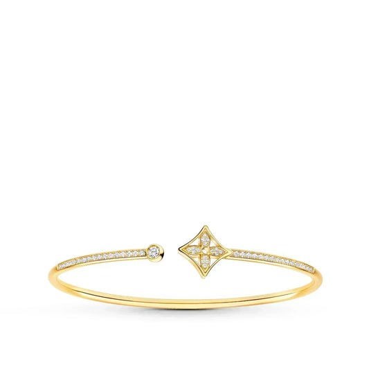 [⭐Sparkve]IDYLLE GOLD OPEN BRACELET DIAMOND PAVED