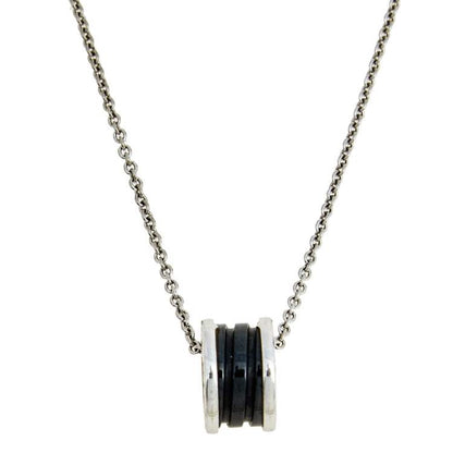 [⭐Sparkve]ZERO 1 BLACK CERAMIC SILVER NECKLACE