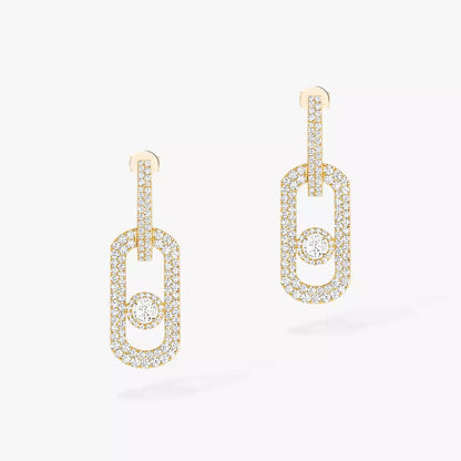 [⭐Sparkve]So Move XL Pave_-Set Diamond Pendant Earrings