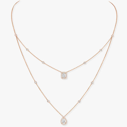 [⭐Sparkve]MY TWIN 2 ROW DIAMOND NECKLACE