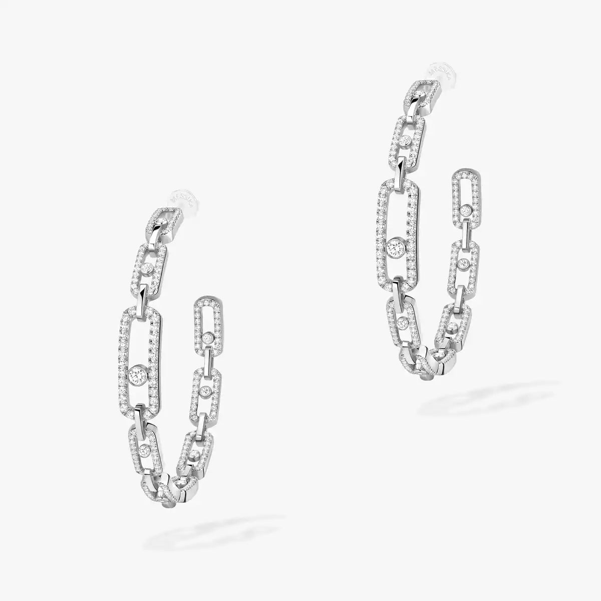 [[⭐Sparkve]Move Link Diamond Hoop Earrings
