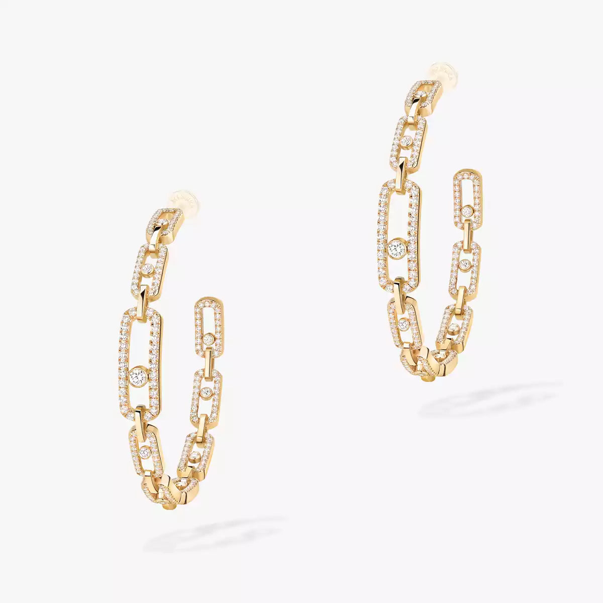 [[⭐Sparkve]Move Link Diamond Hoop Earrings