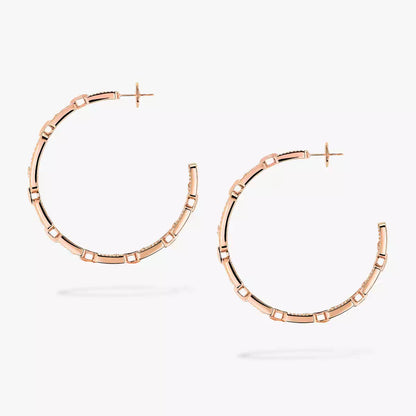 [[⭐Sparkve]Move Link Diamond Hoop Earrings