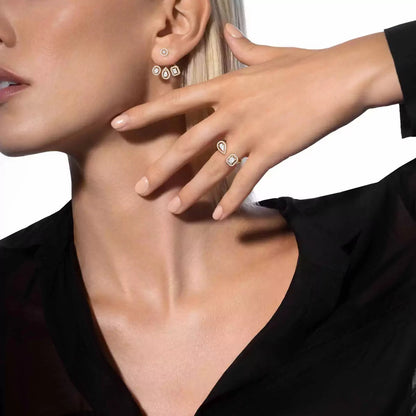 [⭐Sparkve] My Twin Trio  Diamond Earrings