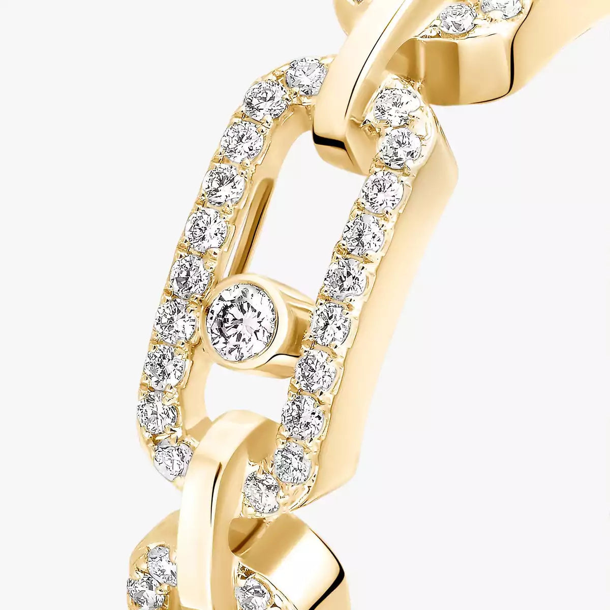 [⭐Sparkve]Move Link Pave_-Set Diamond Ring in Gold