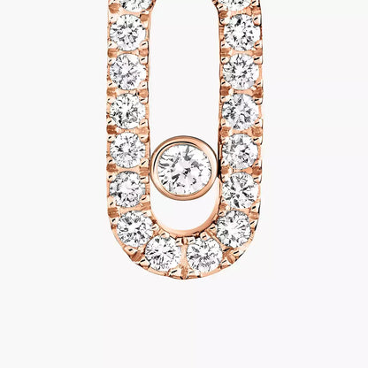 [⭐Sparkve]Move Uno Single Diamond Hoop Earring