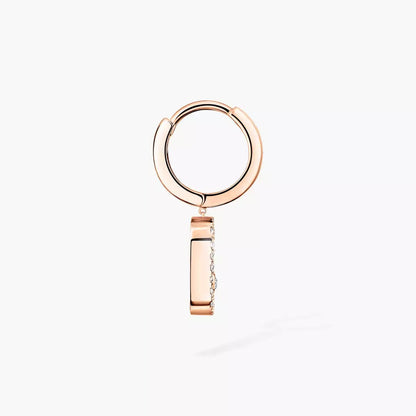 [⭐Sparkve]Move Uno Single Diamond Hoop Earring