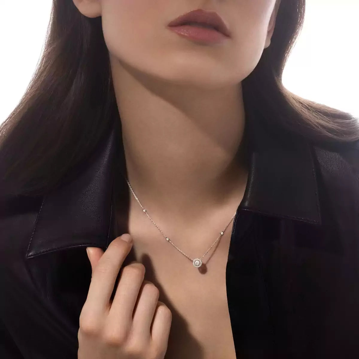 [⭐Sparkve]Diamond Necklace 0,20ct Brilliant Shape Joy