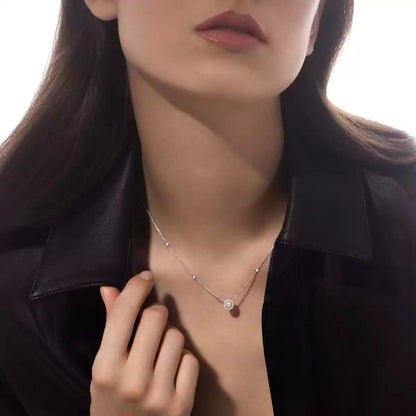 [⭐Sparkve]Diamond Necklace 0,20ct Brilliant Shape Joy