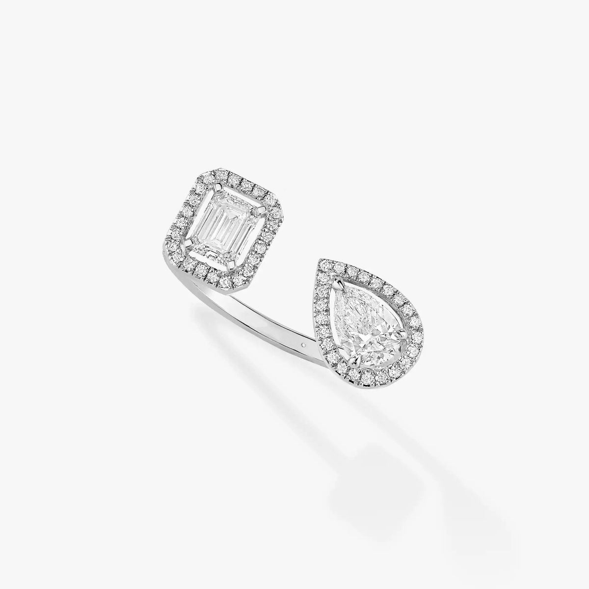 [⭐Sparkve]MY TWIN TOI & MOI SILVER DIAMOND RING