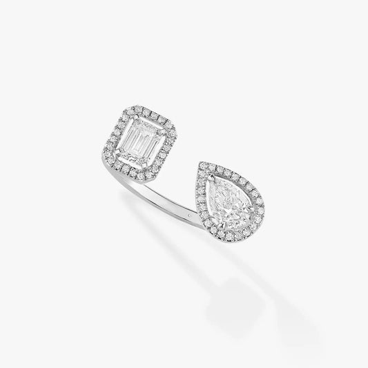 [⭐Sparkve]MY TWIN TOI & MOI SILVER DIAMOND RING