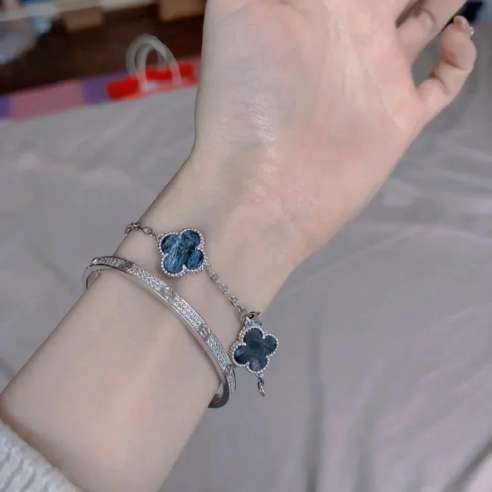 [⭐Sparkve]CLOVER 5 MOTIF PIETERSITE BRACELET COLLECTION