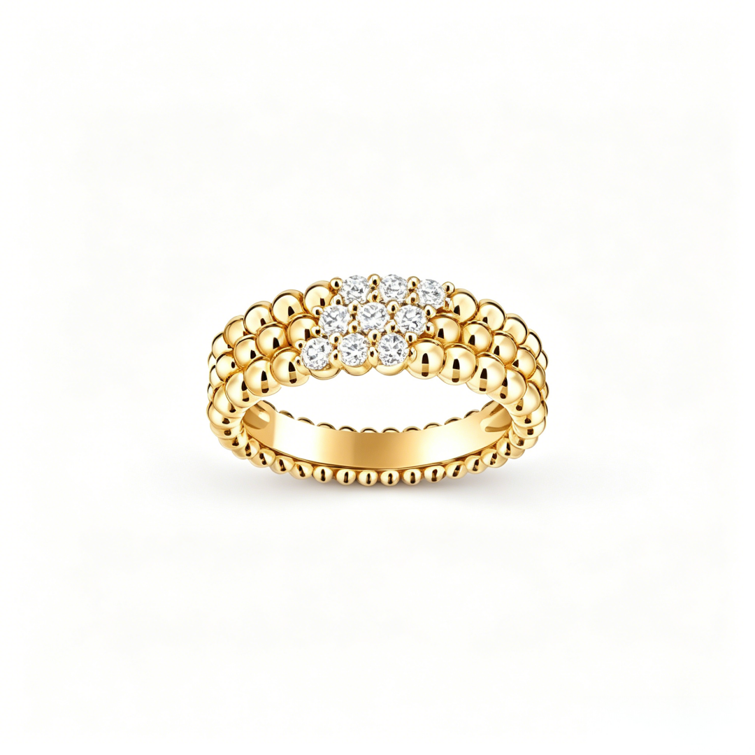 [⭐Sparkve] THREE-ROW DIAMOND RING