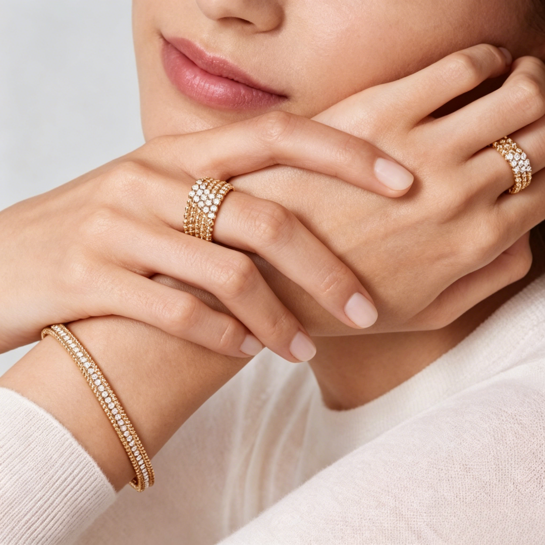 [⭐Sparkve] THREE-ROW DIAMOND RING