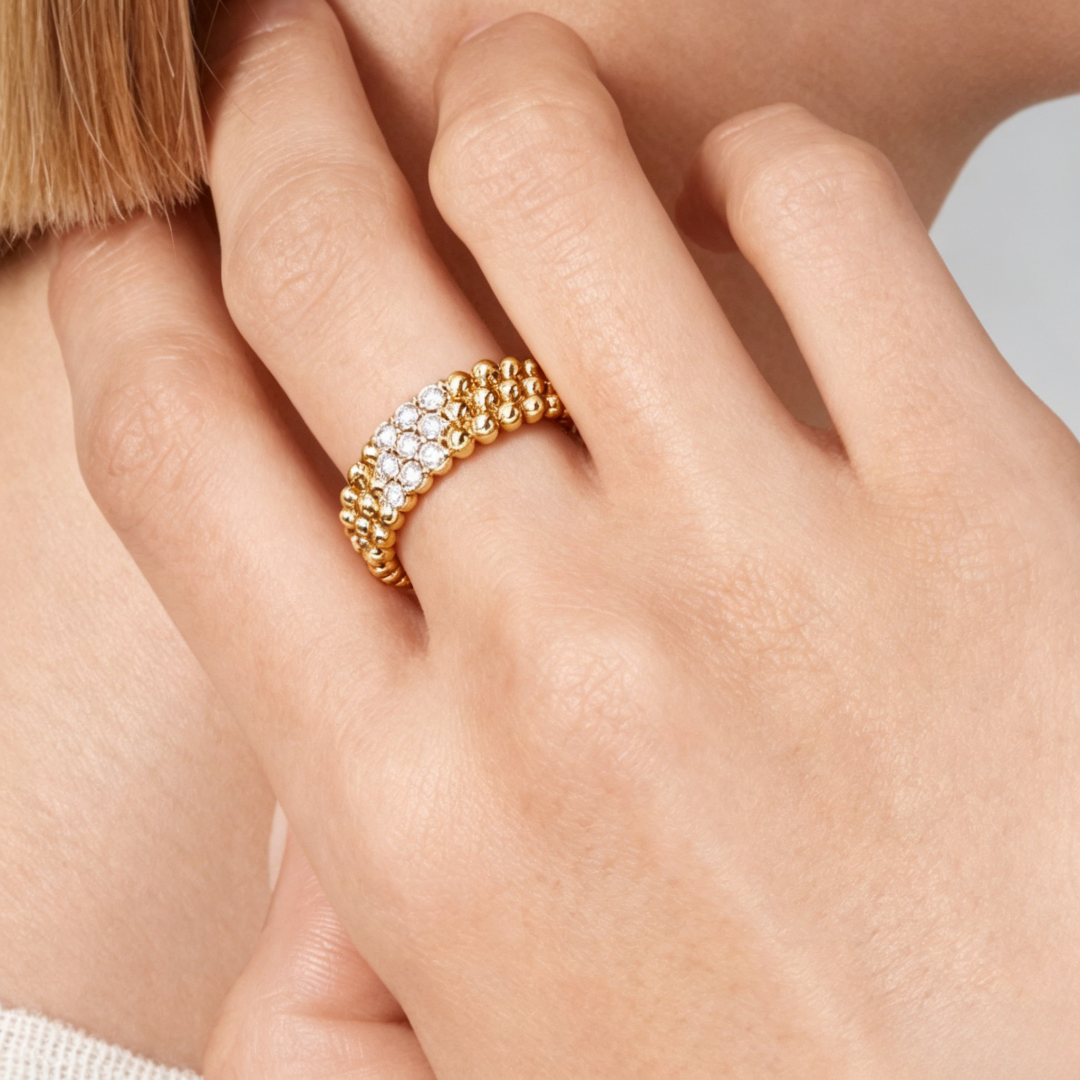 [⭐Sparkve] THREE-ROW DIAMOND RING