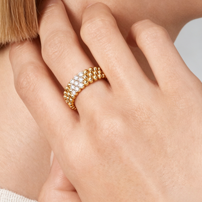 [⭐Sparkve] THREE-ROW DIAMOND RING