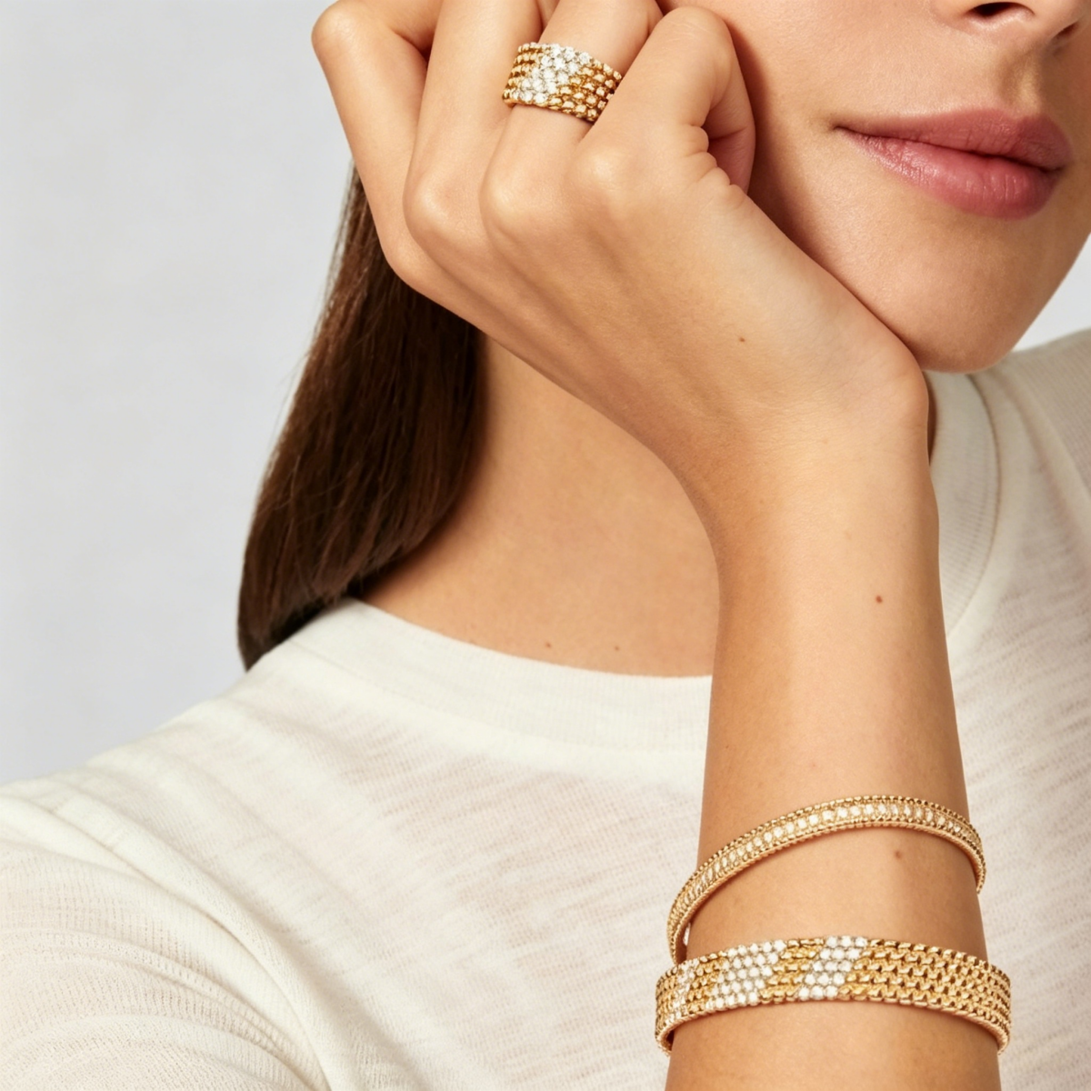 [⭐Sparkve]  FIVE-ROW DIAMOND BRACELET