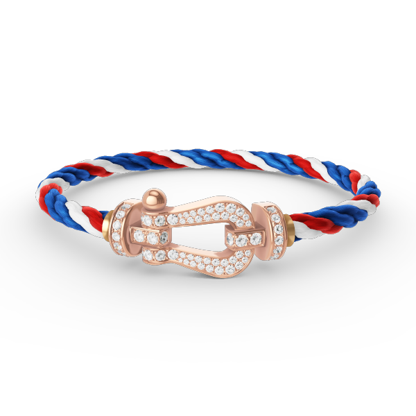 [⭐Sparkve]FORCE LARGE HORSESHOE FULL DIAMOND BRACELET ROSE GOLD