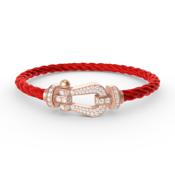 [⭐Sparkve]FORCE LARGE HORSESHOE FULL DIAMOND BRACELET ROSE GOLD