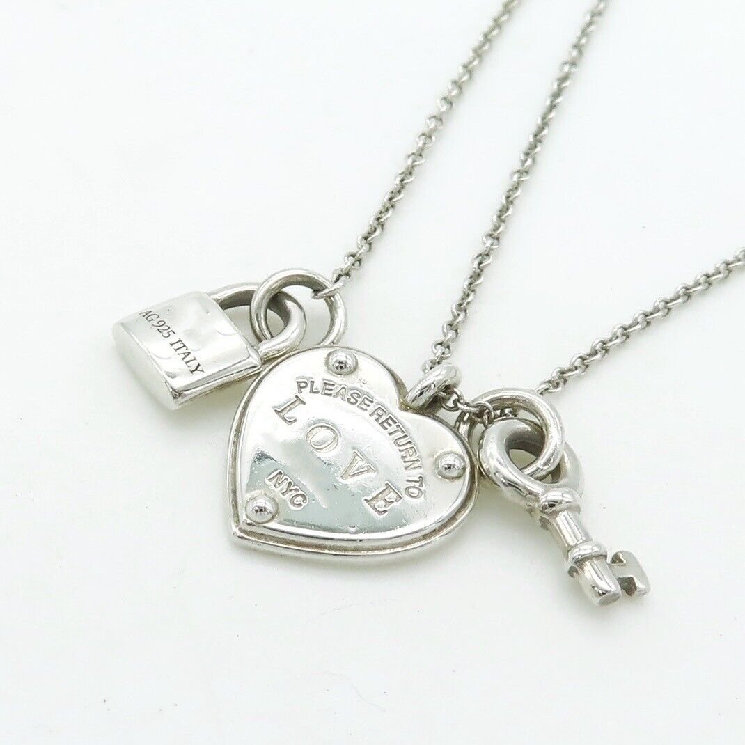 [⭐Sparkve Jewels]LOVE HEART TAG KEY NECKLACE