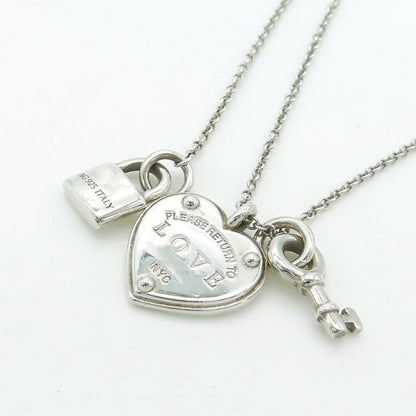 [⭐Sparkve Jewels]LOVE HEART TAG KEY NECKLACE