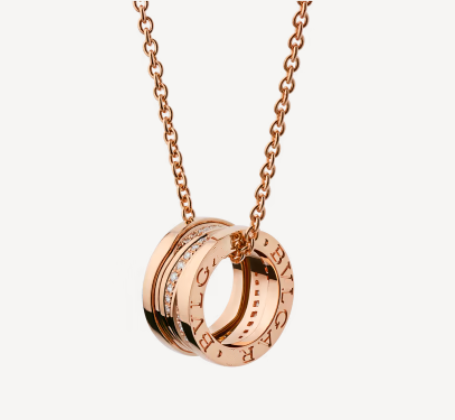 [⭐Sparkve]ZERO 1 PINK GOLD DIAMOND NECKLACE
