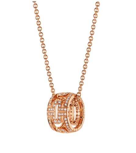 [⭐Sparkve]PARENTESI NECKLACE PINK GOLD DIAMOND