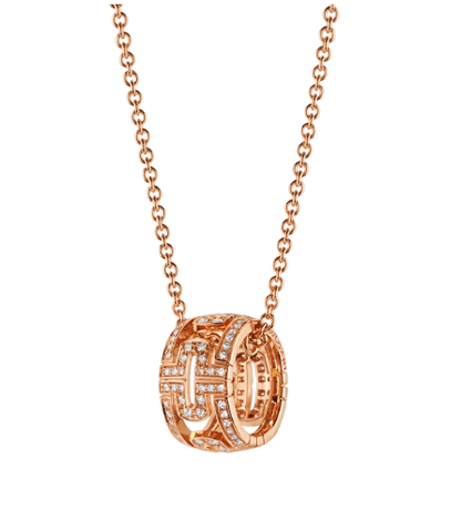 [⭐Sparkve]PARENTESI NECKLACE PINK GOLD DIAMOND