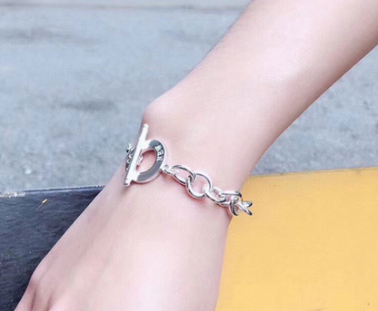 [⭐Sparkve Jewels]TOGGLE TAG BRACELET SILVER