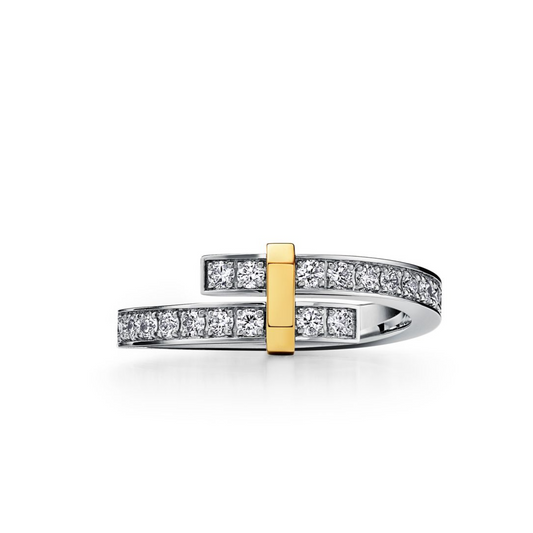 [⭐Sparkve Jewels]EDGE GOLD SILVER DIAMOND RING