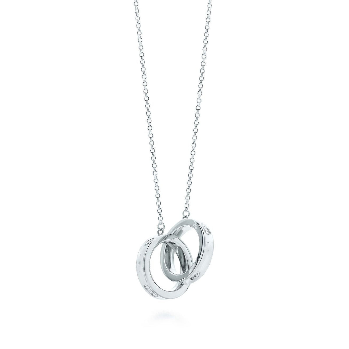 [⭐Sparkve Jewels]INTERLOCKING CIRCLES PENDANT SILVER SMALL NECKLACE