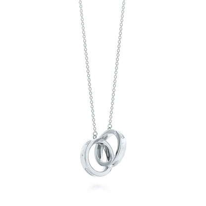 [⭐Sparkve Jewels]INTERLOCKING CIRCLES PENDANT SILVER SMALL NECKLACE