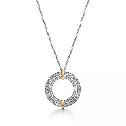 [⭐Sparkve Jewels]EDGE DIAMOND GOLD SILVER NECKLACE