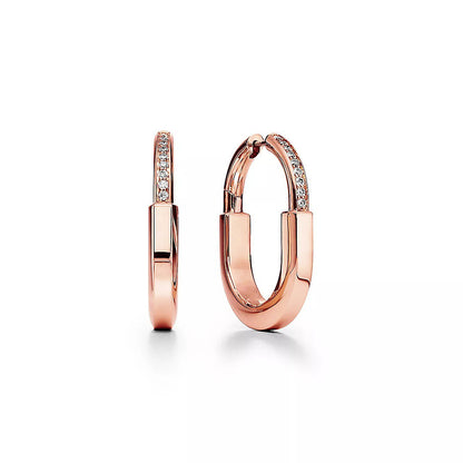 [⭐Sparkve Jewels]LOCK MEDIUM DIAMNOND EARRINGS