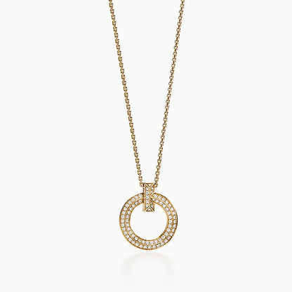 [⭐Sparkve Jewels]T WIRE PEDANT DIAMOND NECKLACE