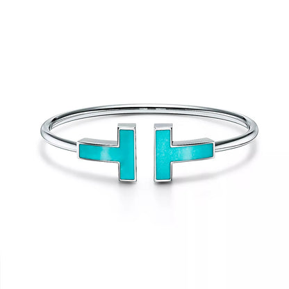 [⭐Sparkve Jewels]T BRACELET 1.8MM TURQUOISE