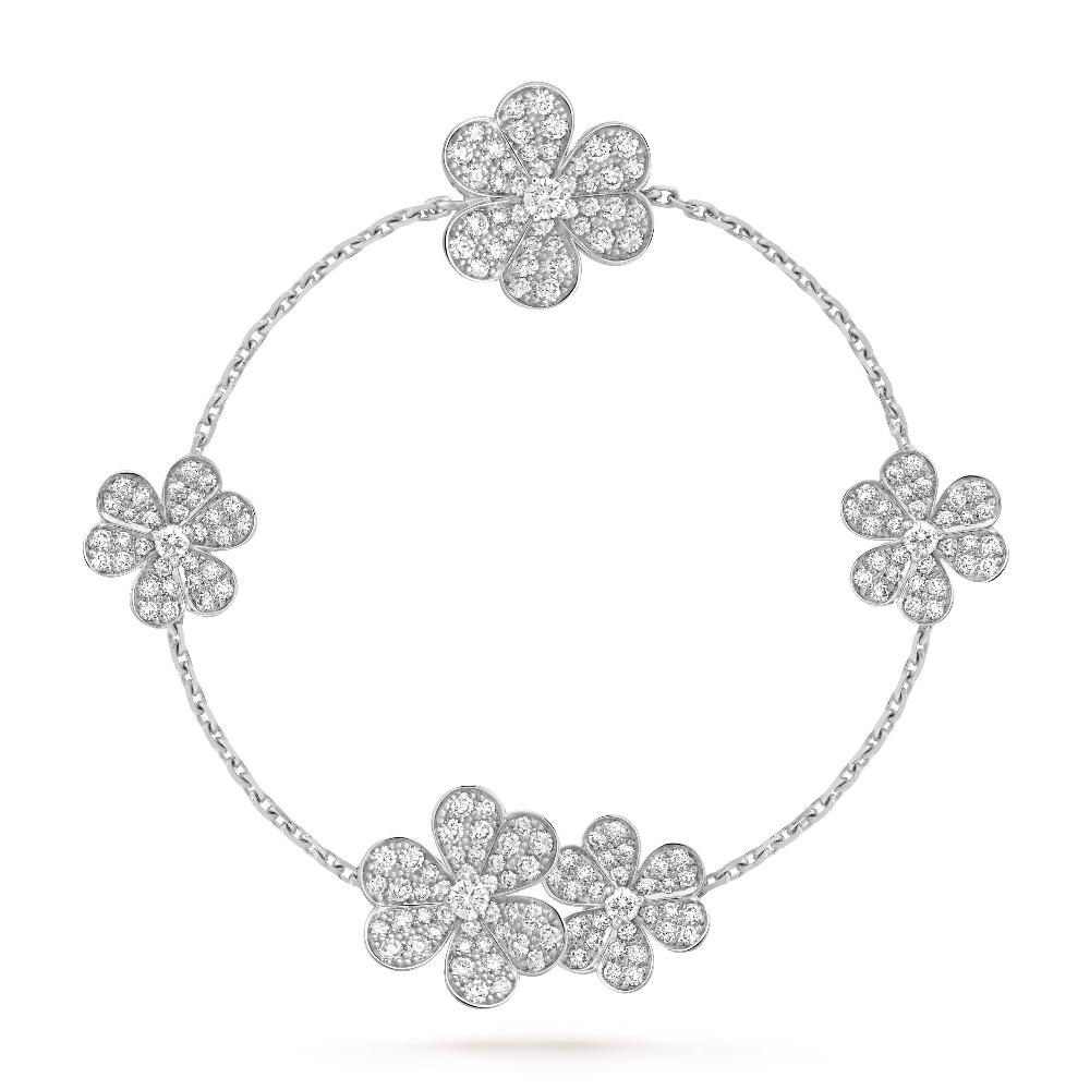 [⭐Sparkve]FRIVOLE SILVER 5 FLOWERS BRACELET
