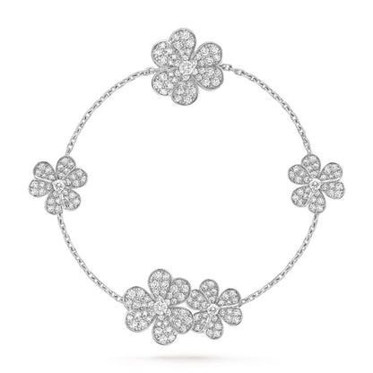 [⭐Sparkve]FRIVOLE SILVER 5 FLOWERS BRACELET
