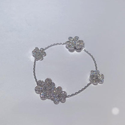 [⭐Sparkve]FRIVOLE SILVER 5 FLOWERS BRACELET