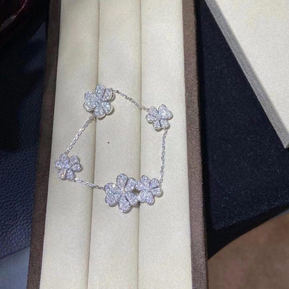 [⭐Sparkve]FRIVOLE SILVER 5 FLOWERS BRACELET