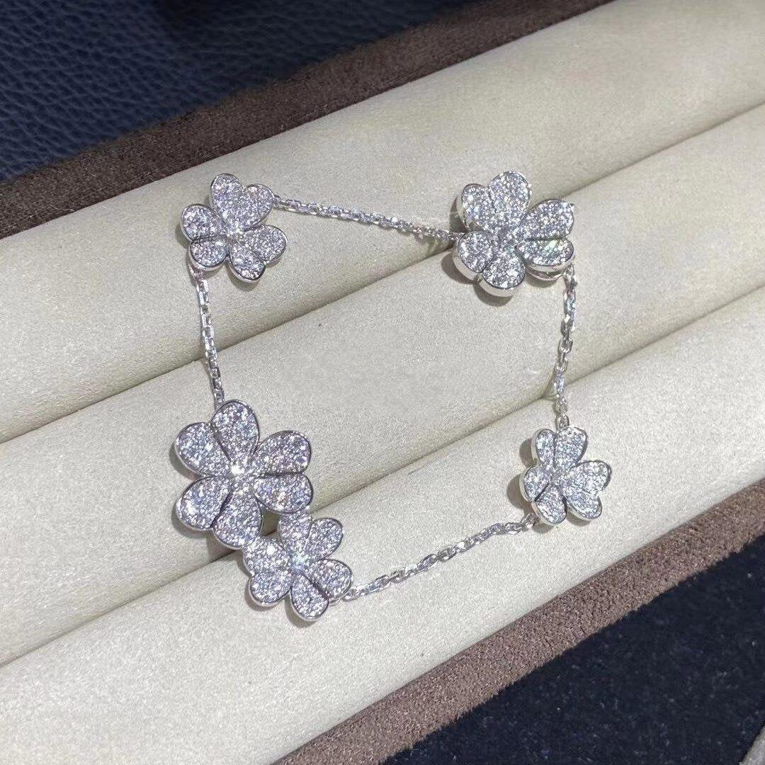 [⭐Sparkve]FRIVOLE SILVER 5 FLOWERS BRACELET