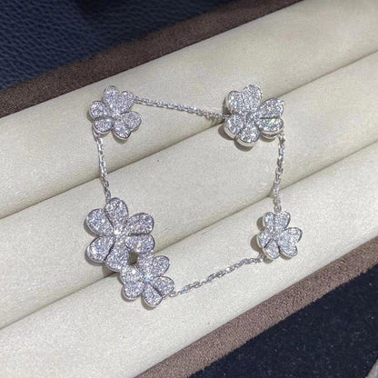 [⭐Sparkve]FRIVOLE SILVER 5 FLOWERS BRACELET