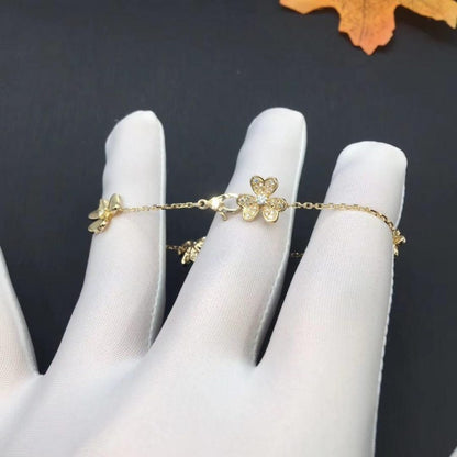 [⭐Sparkve]FRIVOLE GOLD 5 FLOWERS BRACELET
