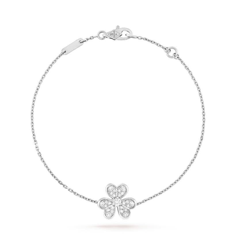 [⭐Sparkve]FRIVOLE SILVER FLOWER DIAMOND BRACELET