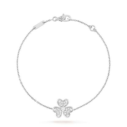 [⭐Sparkve]FRIVOLE SILVER FLOWER DIAMOND BRACELET