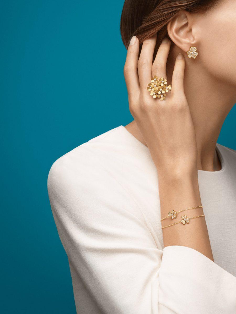 [⭐Sparkve]FRIVOLE GOLD FLOWER DIAMOND EARRINGS