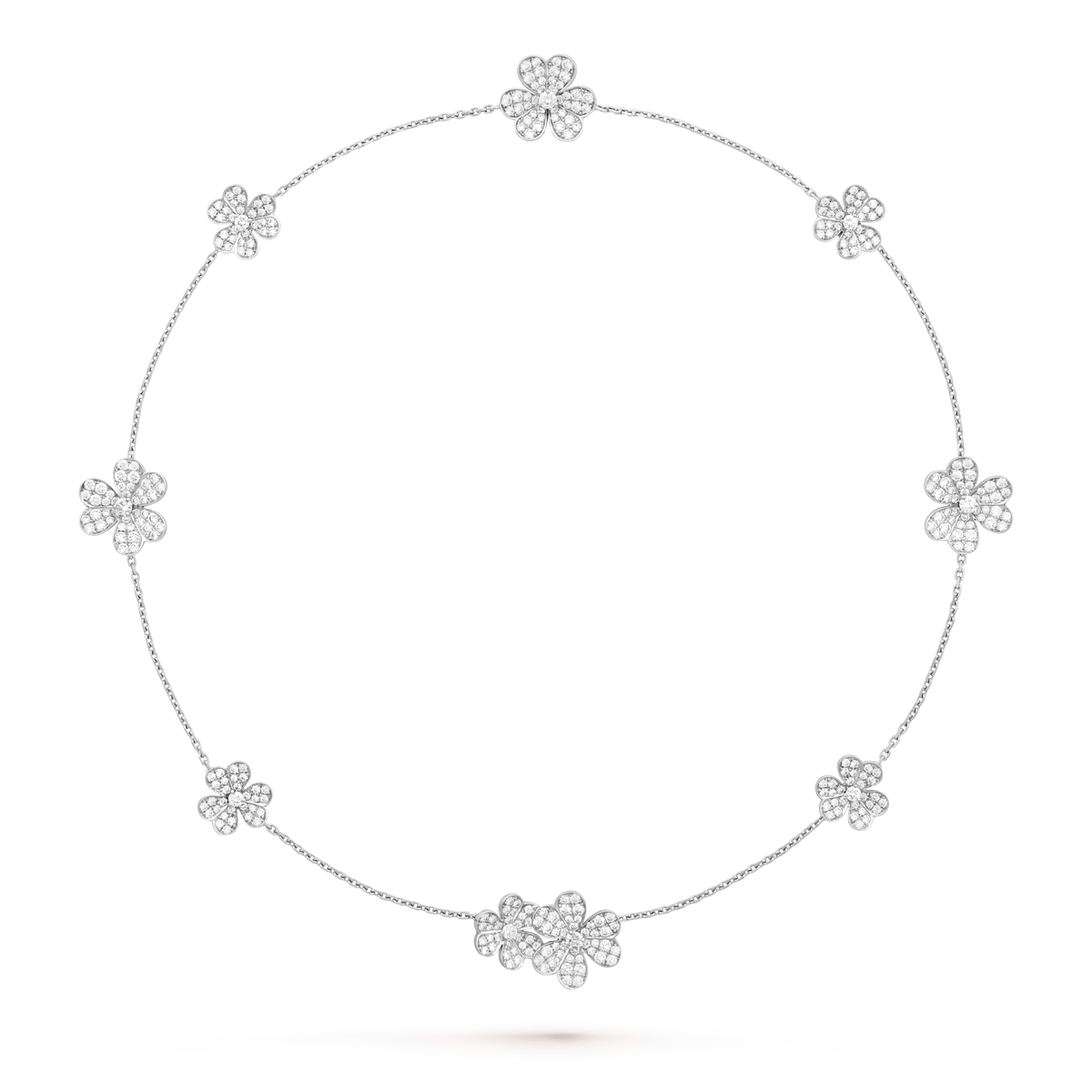 [⭐Sparkve]FRIVOLE SILVER 9 FLOWERS NECKLACE