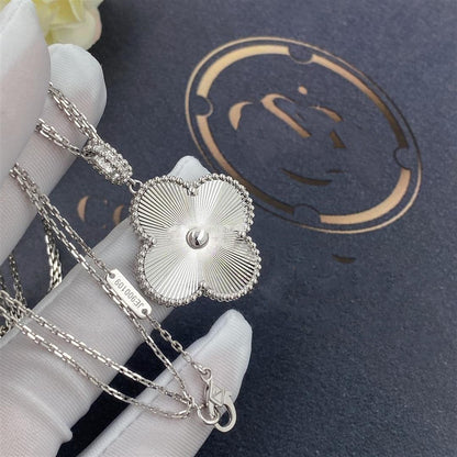 [⭐Sparkve]CLOVER 25MM SILVER BIG CLOVER NECKLACE