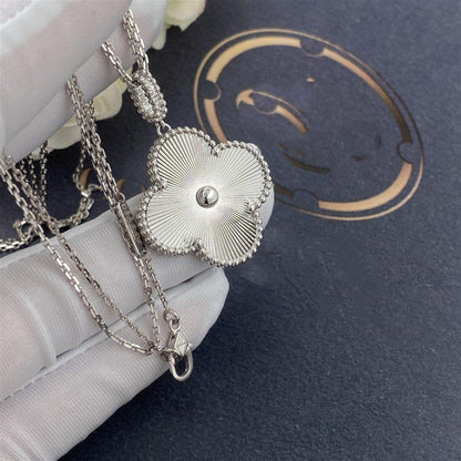 [⭐Sparkve]CLOVER 25MM SILVER BIG CLOVER NECKLACE